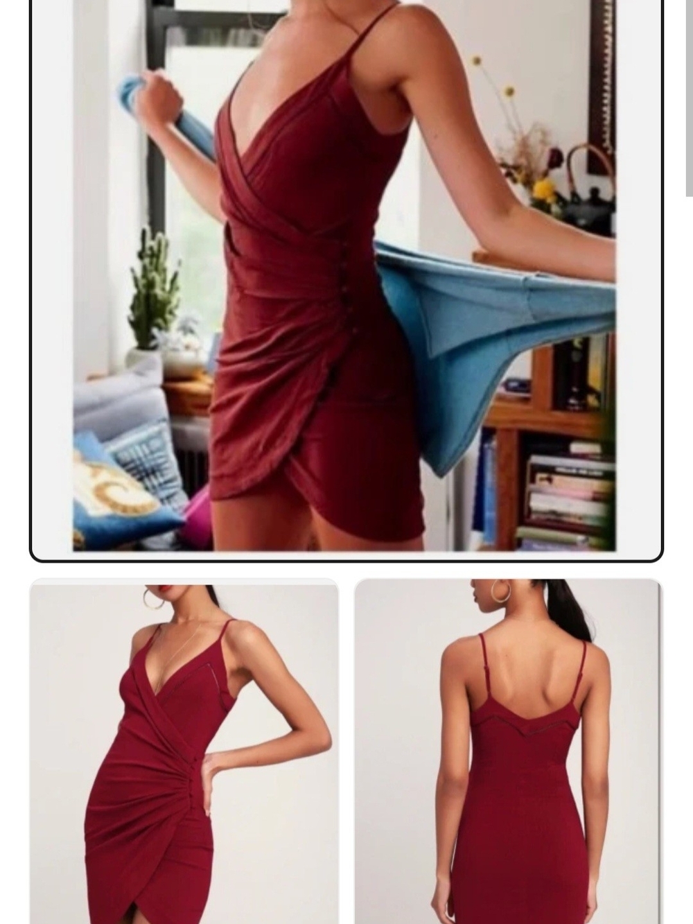 Free People Dylan MiniWrap Dress Brown